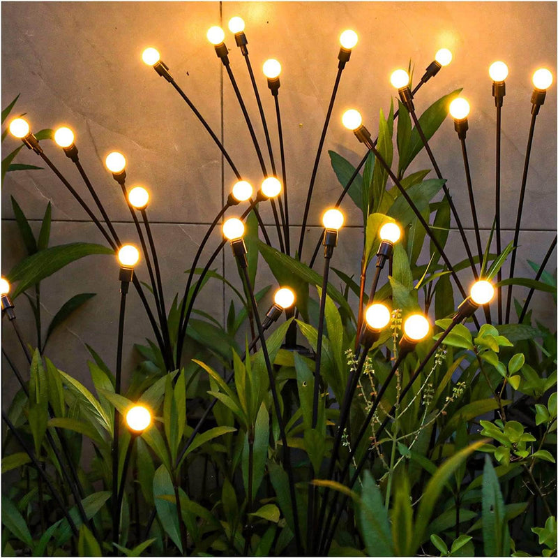 Kit 2 ou 4 Luzes Solares Vagalume Firefly – Branco Quente | Balizador de Jardim Impermeável IP44 – Lyn Decor