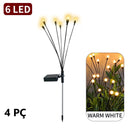 Kit 2 ou 4 Luzes Solares Vagalume Firefly – Branco Quente | Balizador de Jardim Impermeável IP44 – Lyn Decor