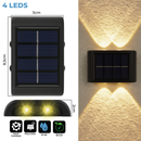 Kit 8 Luminária Arandela Solar 6 8 e 10 LED Luz Branco Quente para Parede a Prova dágua Spot parede