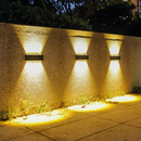 Kit 8 Luminária Arandela Solar 6 8 e 10 LED Luz Branco Quente para Parede a Prova dágua Spot parede