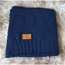 Manta Bebê de Tricô 85x85cm | Cobertor Saída Maternidade Macio e Antialérgico