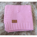 Manta Bebê de Tricô 85x85cm | Cobertor Saída Maternidade Macio e Antialérgico