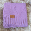 Manta Bebê de Tricô 85x85cm | Cobertor Saída Maternidade Macio e Antialérgico